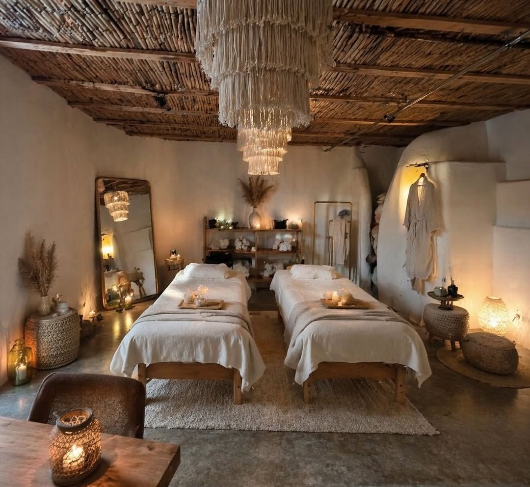 Candlelit couples treatment room at BeYoutiful Spa, The Majestic Hotel